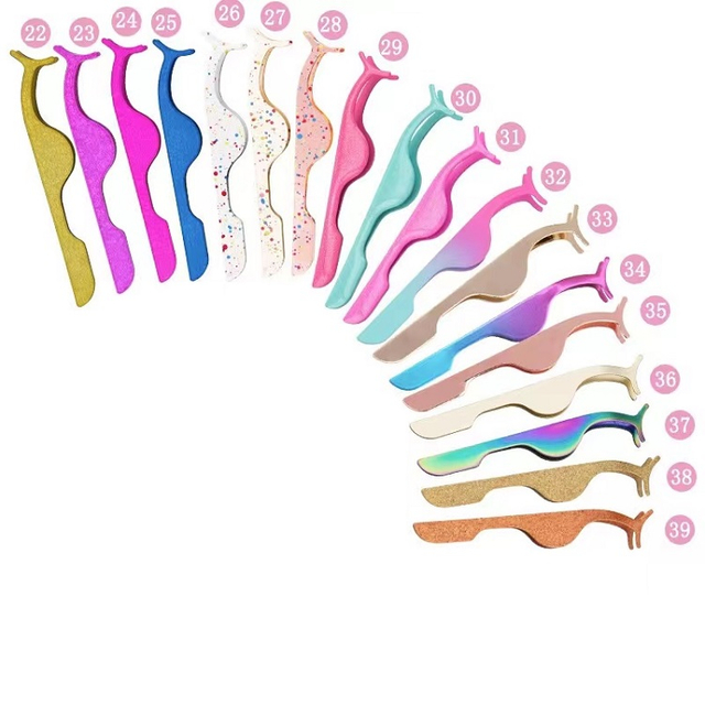 False Eyelash Tweezers Beauty Accessories 