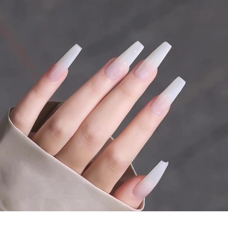 Milky White Artificial Nails